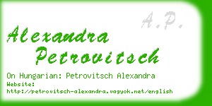 alexandra petrovitsch business card